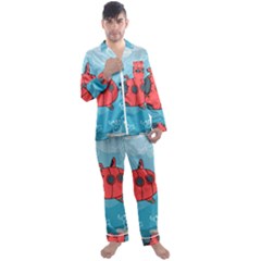 Dive Scuba Ocean Sea Water Fish Men s Satin Pajamas Long Pants Set by Pakrebo