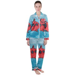 Dive Scuba Ocean Sea Water Fish Satin Long Sleeve Pyjamas Set by Pakrebo