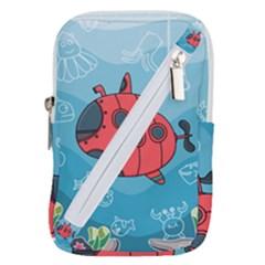 Dive Scuba Ocean Sea Water Fish Belt Pouch Bag (large) by Pakrebo