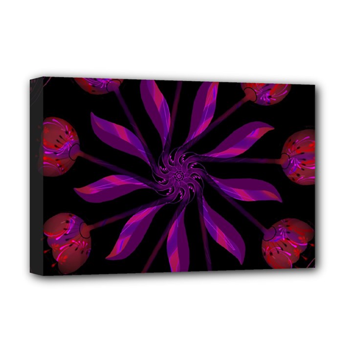 Background Purple Black Red Deluxe Canvas 18  x 12  (Stretched)