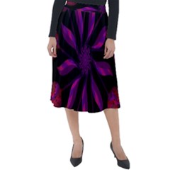 Background Purple Black Red Classic Velour Midi Skirt  by Pakrebo