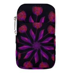 Background Purple Black Red Waist Pouch (small) by Pakrebo