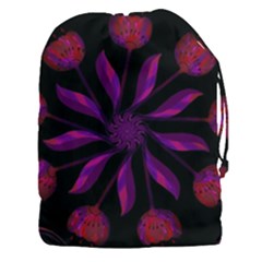 Background Purple Black Red Drawstring Pouch (xxxl)