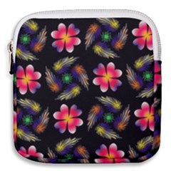 Pattern Flowers Wallpaper Mini Square Pouch by Pakrebo