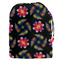 Pattern Flowers Wallpaper Drawstring Pouch (xxxl)