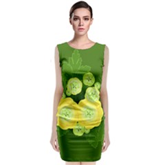 Buttercup Ranunculus Globe Flower Classic Sleeveless Midi Dress by Pakrebo