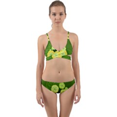 Buttercup Ranunculus Globe Flower Wrap Around Bikini Set by Pakrebo