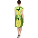 Buttercup Ranunculus Globe Flower Cap Sleeve Midi Dress View2