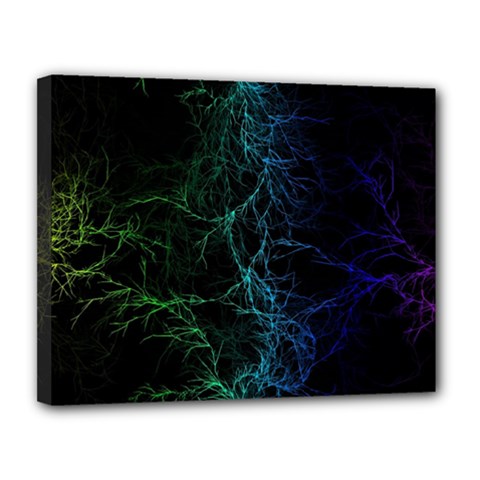 Fractal Lines Wallpaper Backdrop Canvas 14  X 11  (stretched) by Pakrebo