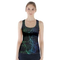 Fractal Lines Wallpaper Backdrop Racer Back Sports Top by Pakrebo