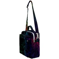 Fractal Lines Wallpaper Backdrop Crossbody Day Bag