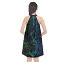 Fractal Lines Wallpaper Backdrop Halter Neckline Chiffon Dress  View2