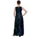 Fractal Lines Wallpaper Backdrop Empire Waist Velour Maxi Dress View2