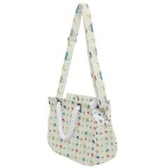 Clouds And Umbrellas Seasons Pattern Rope Handles Shoulder Strap Bag