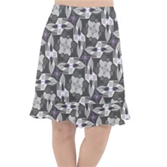 Ornament Pattern Background Fishtail Chiffon Skirt