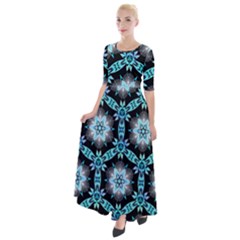 Backgrounds Pattern Wallpaper Half Sleeves Maxi Dress