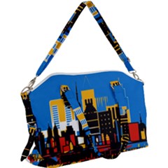 Architecture City House Window Canvas Crossbody Bag by Pakrebo