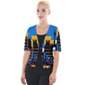 Architecture City House Window Cropped Button Cardigan View1