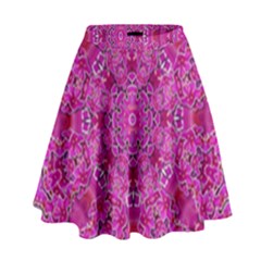 Flowering And Blooming To Bring Happiness High Waist Skirt by pepitasart