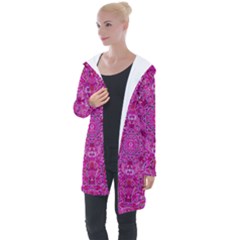 Flowering And Blooming To Bring Happiness Longline Hooded Cardigan by pepitasart