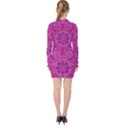 Flowering And Blooming To Bring Happiness V-neck Bodycon Long Sleeve Dress View2