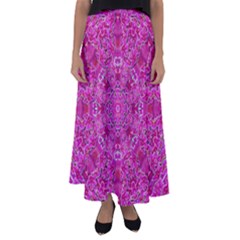 Flowering And Blooming To Bring Happiness Flared Maxi Skirt by pepitasart