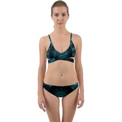 Ornament District Turquoise Wrap Around Bikini Set by Pakrebo