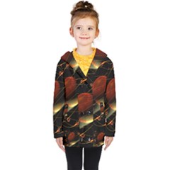 Fractal Digital Art Kids  Double Breasted Button Coat by Pakrebo