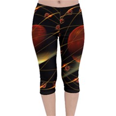 Fractal Digital Art Velvet Capri Leggings  by Pakrebo