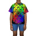 Ball Sphere Digital Art Fractals Kids  Short Sleeve Swimwear View1