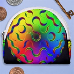 Ball Sphere Digital Art Fractals Horseshoe Style Canvas Pouch by Pakrebo