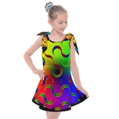 Ball Sphere Digital Art Fractals Kids  Tie Up Tunic Dress by Pakrebo