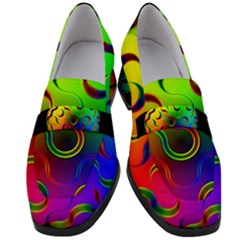 Ball Sphere Digital Art Fractals Women s Chunky Heel Loafers by Pakrebo