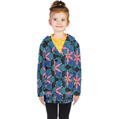 Ornament Digital Color Colorful Kids  Double Breasted Button Coat by Pakrebo