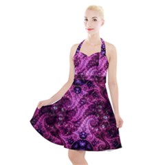 Fractal Art Digital Art Halter Party Swing Dress  by Pakrebo