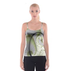 Graphic Fractal Eddy Curlicue Leaf Spaghetti Strap Top by Pakrebo