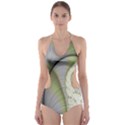 Graphic Fractal Eddy Curlicue Leaf Cut-Out One Piece Swimsuit View1