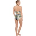 Graphic Fractal Eddy Curlicue Leaf Scallop Top Cut Out Swimsuit View2