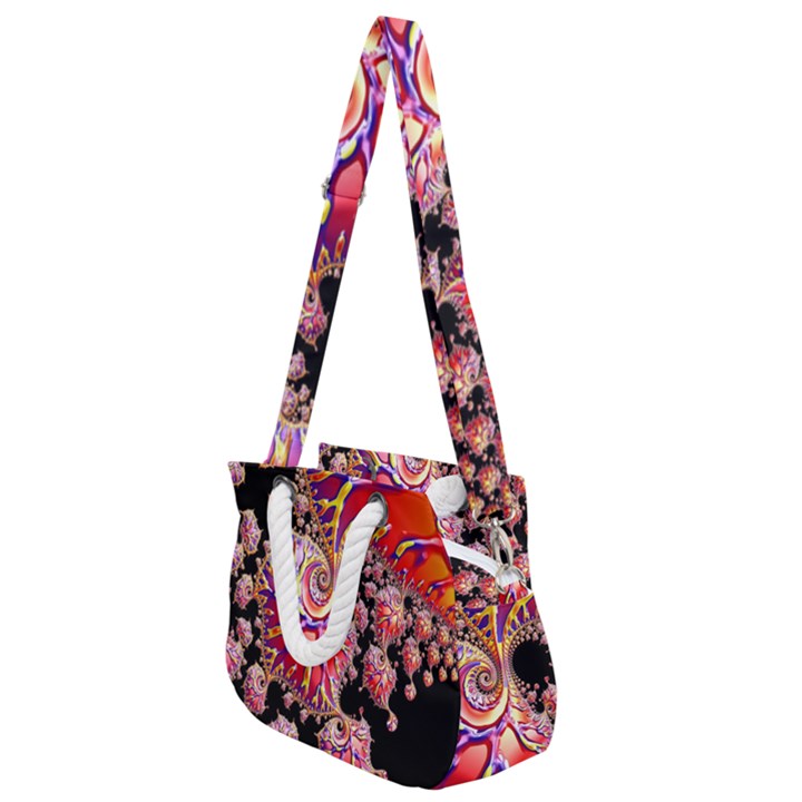 Fractals Colorful Pattern Rope Handles Shoulder Strap Bag