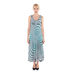 Digital Art Fractal Abstract Sleeveless Maxi Dress