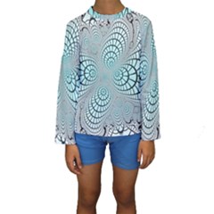 Digital Art Fractal Abstract Kids  Long Sleeve Swimwear by Pakrebo