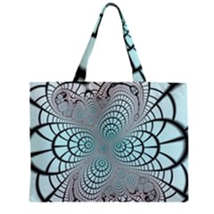 Digital Art Fractal Abstract Zipper Mini Tote Bag by Pakrebo