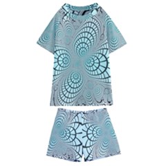 Digital Art Fractal Abstract Kids  Swim Tee And Shorts Set by Pakrebo