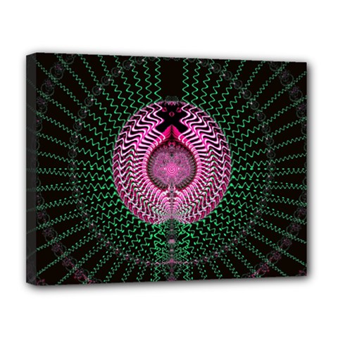 Fractal Traditional Fractal Hypnotic Canvas 14  X 11  (stretched)