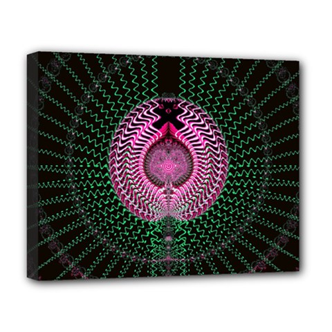 Fractal Traditional Fractal Hypnotic Deluxe Canvas 20  X 16  (stretched) by Pakrebo