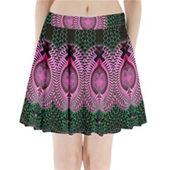 Fractal Traditional Fractal Hypnotic Pleated Mini Skirt by Pakrebo