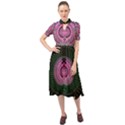 Fractal Traditional Fractal Hypnotic Keyhole Neckline Chiffon Dress View1