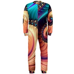 Fractal Multi Colored Fantasia Onepiece Jumpsuit (men)  by Pakrebo