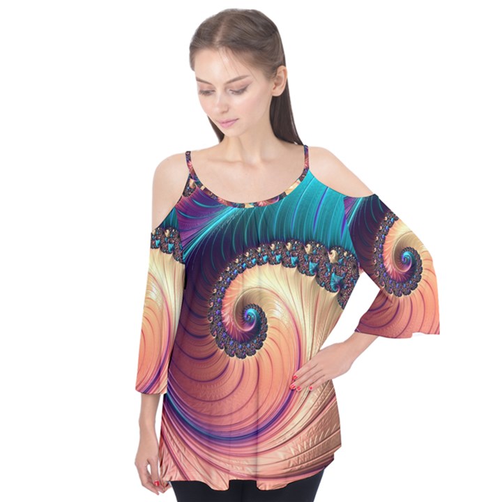 Fractal Multi Colored Fantasia Flutter Tees