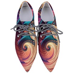 Fractal Multi Colored Fantasia Pointed Oxford Shoes